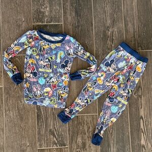 Little Sleepies Navy Blue Disney Character Pajama Set